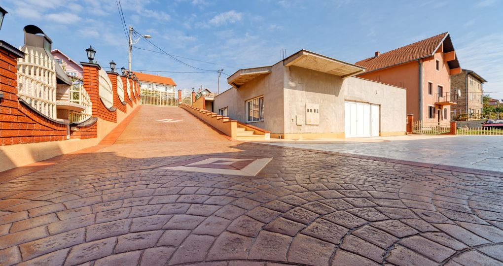 béton empreinte exterieur